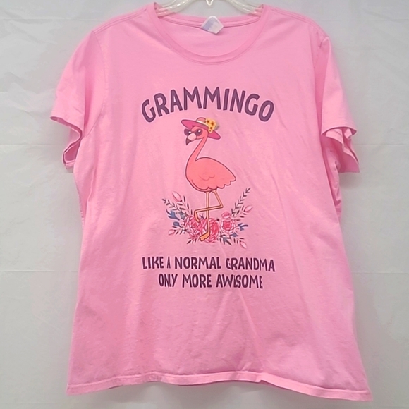 Pink Flamingo T-Shirt Short Sleeve Graphic Print Collector's Item Grannycore - Picture 2 of 7